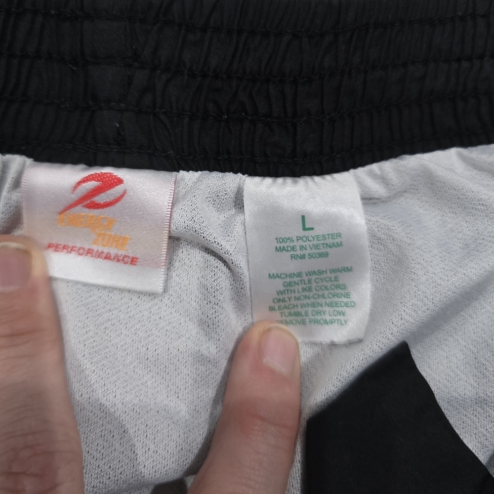 Energy Zone Running Shorts with Built in Brief Black Green White Size L - Picture 3 of 5